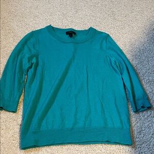 J. Crew juniors Teal Crewneck Sweater merino wool medium